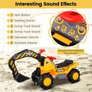 Ride on Push Car Bulldozer Digger Toy with Safety Helmet and Working Shovel by LJGDeals