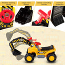 Ride on Push Car Bulldozer Digger Toy with Safety Helmet and Working Shovel by LJGDeals