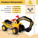 Ride on Push Car Bulldozer Digger Toy with Safety Helmet and Working Shovel by LJGDeals