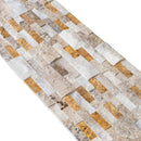 Riverrock Mixed Marble 3D Ledger Panel 6"x24" – Split-Face Wall Tile, Full Truckload