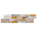 Riverrock Mixed Marble 3D Ledger Panel 6"x24" – Split-Face Wall Tile, Full Truckload