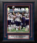 Rob Gronkowski Super Bowl LIII Celebration New England Patriots 8" x 10" Framed Football Photo by Dynasty Sports & Framing