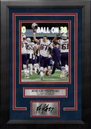 Rob Gronkowski Celebration SB LIII New England Patriots 8x10 Framed Photo with Engraved Autograph by Dynasty Sports & Framing
