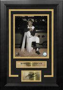 Roberto Clemente Bat Pose Pittsburgh Pirates 8" x 10" Framed Baseball Photo with Engraved Autograph by Dynasty Sports & Framing