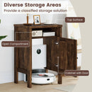 Robot Vacuum Storage Cabinet with Door and Open Shelf for Living Room Bedroom by LJGDeals