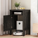Robot Vacuum Storage Cabinet with Door and Open Shelf for Living Room Bedroom by LJGDeals