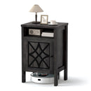 Robot Vacuum Storage Cabinet with Door and Open Shelf for Living Room Bedroom by LJGDeals