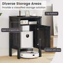 Robot Vacuum Storage Cabinet with Door and Open Shelf for Living Room Bedroom by LJGDeals