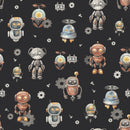 Retro Robot Wallpaper – Playful Kids & Nursery Wallcovering