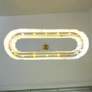 Rectangular Alabaster Round Chandelier