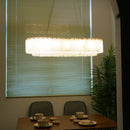 Rectangular Alabaster Round Chandelier
