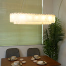 Rectangular Alabaster Round Chandelier
