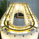 Rectangular Alabaster Round Chandelier