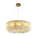Rectangular Alabaster Round Chandelier