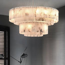 Rectangular Alabaster Round Chandelier