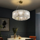 Rectangular Alabaster Round Chandelier