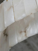 Rectangular Alabaster Round Chandelier