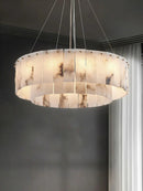 Rectangular Alabaster Round Chandelier