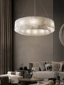 Rectangular Alabaster Round Chandelier