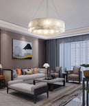 Rectangular Alabaster Round Chandelier