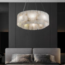 Rectangular Alabaster Round Chandelier