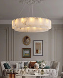Rectangular Alabaster Round Chandelier