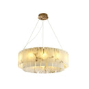 Rectangular Alabaster Round Chandelier