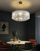 Rectangular Alabaster Round Chandelier