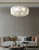 Rectangular Alabaster Round Chandelier
