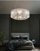 Rectangular Alabaster Round Chandelier