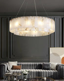 Rectangular Alabaster Round Chandelier