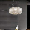 Rectangular Alabaster Round Chandelier