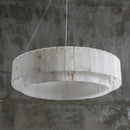 Rectangular Alabaster Round Chandelier