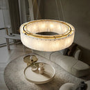 Rectangular Alabaster Round Chandelier