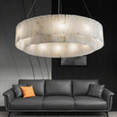 Rectangular Alabaster Round Chandelier