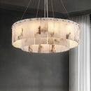 Rectangular Alabaster Round Chandelier