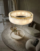 Rectangular Alabaster Round Chandelier