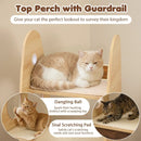 Rocket Cat Tree 47 Inch Large Wooden Cat Tower for Indoor Cats-Natural by LJGDeals