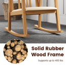 Rocking Chair with Slatted Back and Curved Armrests by LJGDeals