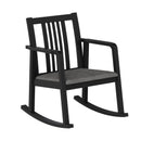 Rocking Chair with Slatted Back and Curved Armrests by LJGDeals