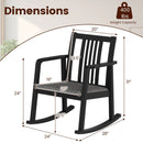 Rocking Chair with Slatted Back and Curved Armrests by LJGDeals