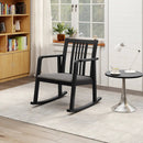 Rocking Chair with Slatted Back and Curved Armrests by LJGDeals