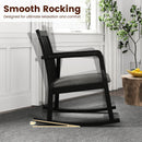 Rocking Chair with Slatted Back and Curved Armrests by LJGDeals