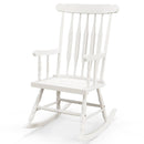 Rocking Chair with Solid Wooden Frame for Garden and Patio by LJGDeals