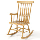 Outdoor Rocking Chair with Slatted Backrest-Black by DirectDeals
