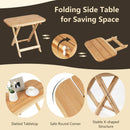 Front Porch Rocking Chair and Foldable Table Set for Outdoors-Natural by LJGDeals