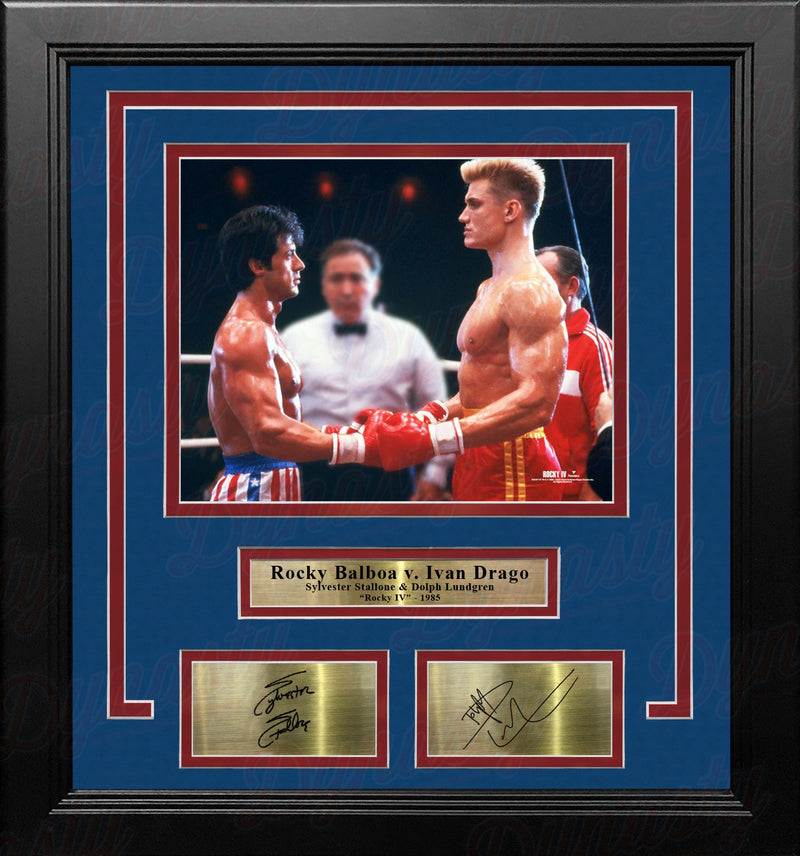 Rocky Balboa v. Ivan Drago 8" x 10" Framed Movie Photo with Engraved Autographs