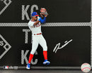 Johan Rojas Double Play Catch Philadelphia Phillies Autographed 11" x 14" Spotlight Baseball Photo