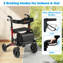 Rollator Walker for Seniors Folding Rolling Walker with Seat by LJGDeals