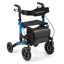 Rollator Walker for Seniors Folding Rolling Walker with Seat by LJGDeals